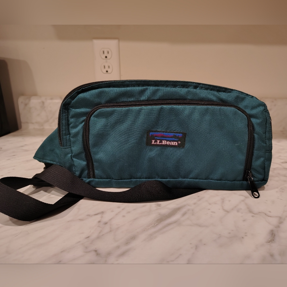 L.L. Bean Teal Bag with Black Strap